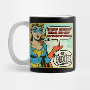 Vintage Comic Book Superhero Keyboard Warriors! Be Toxic Mug